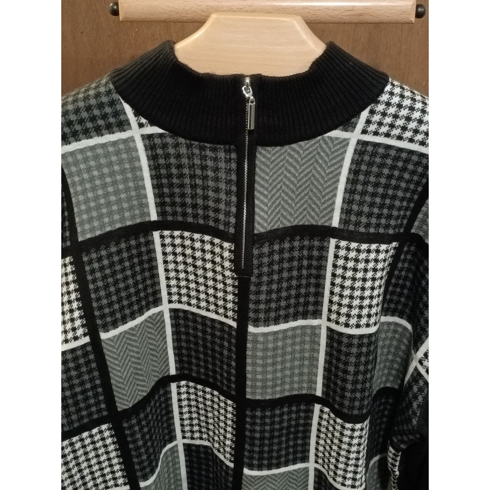 Stacy‎ Adams 2XLT Patchwork Jacquard Sweater, EUC – 1/4 Zip, Big & Tall - Picture 2 of 8